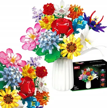 ostatní stavebnice STAVEBNICE KVĚTINY VĚČNÉ KVĚTINY KYTICE RŮŽE DÁREK 1064DÍLŮ