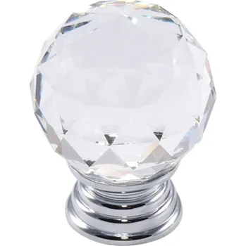Nábytkové kování 92001 knopka 30mm, křišťál chrom (Nábytková knopka 30 o průměru 30 mm v povrchu chrom. Jednoduchý a funkční doplněk do interiéru.)