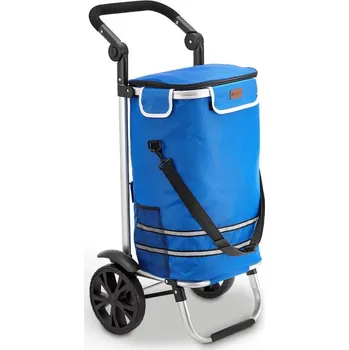 Nákupní taška FurniGO Nákupní vozík 3v1 – modrý