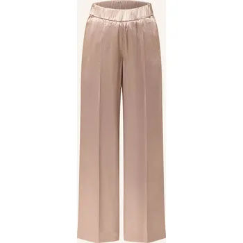 Dámské kalhoty Opus Pants Dámské Saténové Kalhoty Mucia Shine, béžová, 42