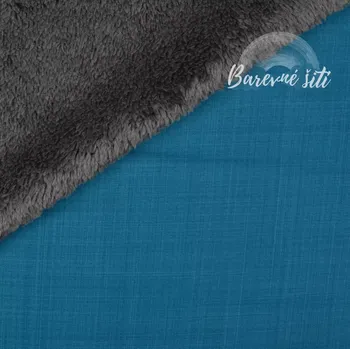 Zimní softshell Beránek Petrolej (E) (Zimní sofsthell s beránkem z rubu)