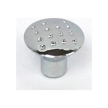 Nábytkové kování 81033 knopka 28mm tečky chrom (Nábytková knopka 28 o průměru 28 mm v povrchu chrom. Vhodné řešení pro nábytek v interiéru.)