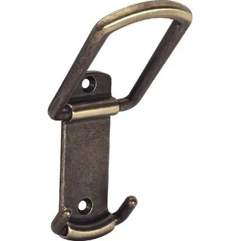 Věšák 12046 věšák moderní staromosaz (Nástěnný věšák v povrchu mosaz. Vhodné řešení pro nábytek v interiéru.)