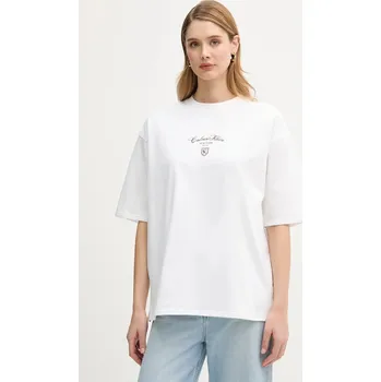 Oblečení a móda Bavlněné tričko Calvin Klein Jeans LV047E232G bílá 00X, vel. M