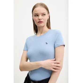 Pánské tričko Tričko Abercrombie & Fitch modrá barva, KI139-5273 KI139.5273.118 95X, vel. L