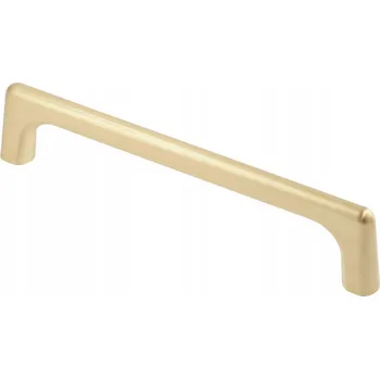 Nábytkové kování Nábytková úchytka reling, zlatá matná, 13,8 x 0,7 x 3 cm