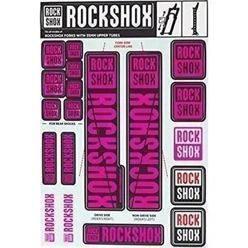 samolepky ROCK SHOX 11.4318.003.512 - ROCKSHOX DECAL KIT 35MM MAGENTA