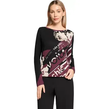 Dámské tričko BETTY BARCLAY dámské triko černofialovobéžové