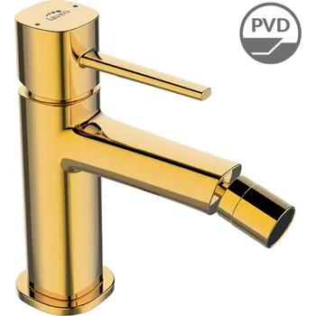 Vodovodní baterie Laveo Pola - stojací bidetová baterie s výpustí zlatá