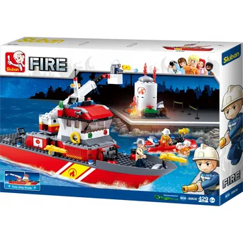 ostatní stavebnice Stavebnice Sluban hasiči loď hasičský člun 429 dílů