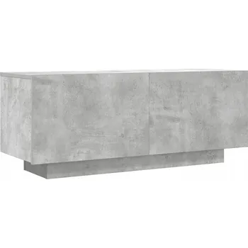 Televizní stolek TV stolek z materiálu na bázi dřeva, šedá betonu, 100x35x40