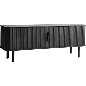 Televizní stolek Unique Furniture Černý dubový TV stolek Cavo 160 x 40 cm