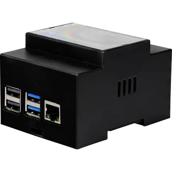 Vývojová deska Joy-it držák DIN-Rail Vhodné pro (vývojové sady): Raspberry Pi® 4 včetně montáže na lištu černá