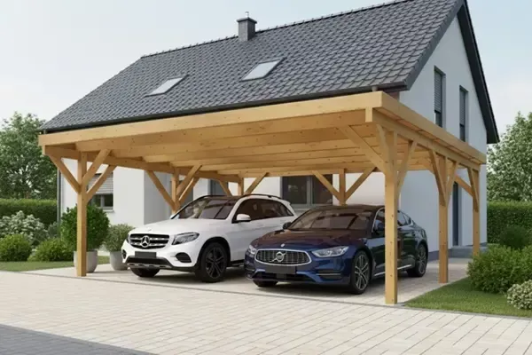 Přístřešek na 2 auta 580x542 BSH