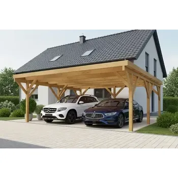 Přístřešek na auto Přístřešek na 2 auta 626x620 BSH