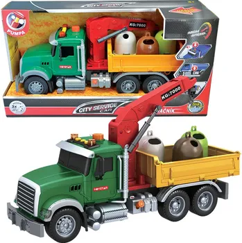 autíčko CITY SERVICE CAR - 1:12 Nákladní auto na odvoz tříděného odpadu