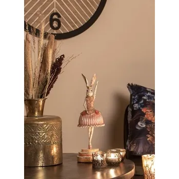 Bytová dekorace Dekorace socha zaječí dáma jako baletka - 11*11*35 cm