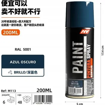 Barva ve spreji Barva ve spreji tmavě modrá 200 Ml, 6 Ks