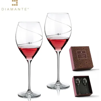 Sklenice Diamante, Slovensko Sklenice na červené víno 545 ml Swirl - sada 2 ks