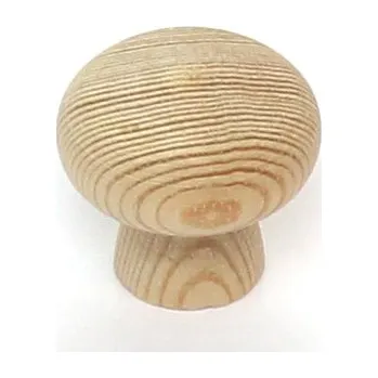 Nábytkové kování 55816 knopka 34,5mm borovice přírodní (Kulatá dřevěná knopka z přírodní borovice o průměru 34,5mm. Viditelná struktura dřeva, teplý a přírodní vzhled.)