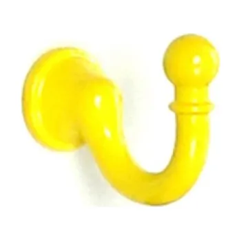 Věšák H1a Háček s vrutem žlutá (Nástěnný háček. Jednoduchý a funkční doplněk do interiéru.)