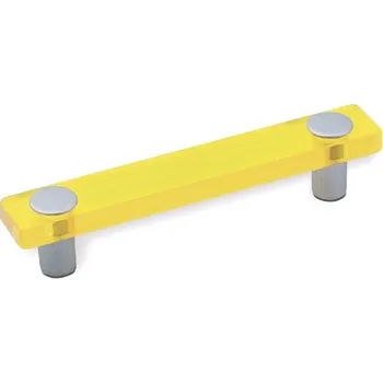 Nábytkové kování 12368 úchytka TINA rozteč 96mm žlutá (Nábytková úchytka TINA s roztečí 96 mm. Vhodné řešení pro nábytek v interiéru.)
