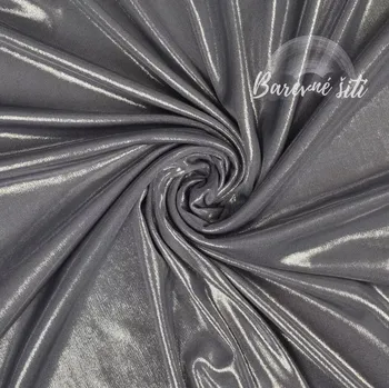 Společenský úplet Metalic STŘÍBRNÁ (E) (Oslnivý, vysoce lesklý vzhled)