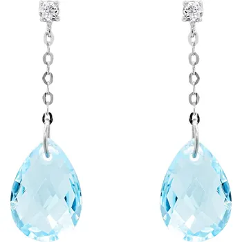 Náušnice Náušnice z bílého zlata s topazy ERD2487