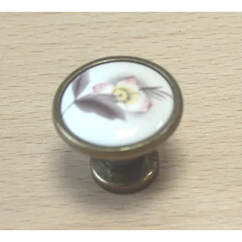 Nábytkové kování 91466 knopka 30,5mm,staromos. porcelán. MLK7 (Nábytková knopka 30 o průměru 5 mm. Vhodné řešení pro nábytek v interiéru.)