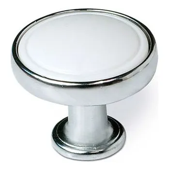 Nábytkové kování 12310 knopka chrom lesklý (Nábytková knopka v povrchu chrom lesklý. Jednoduchý a funkční doplněk do interiéru.)