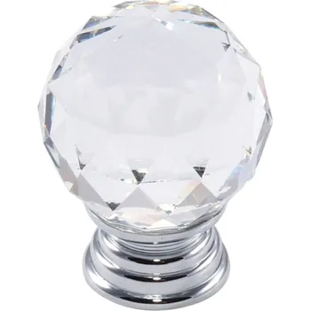 Nábytkové kování 85005 knopka 30mm, křišťál lesklý chrom (Nábytková knopka 30 o průměru 30 mm v povrchu chrom. Jednoduchý a funkční doplněk do interiéru.)