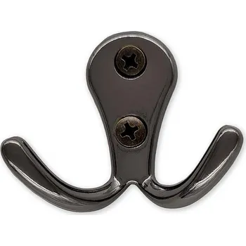 Věšák 63326 věšák RADIS nikl černý (Nástěnný věšák v povrchu nikl. Jednoduchý a funkční doplněk do interiéru.)