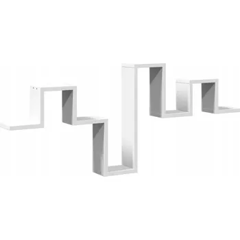 police Nástěnná police na knihy, bílá, dřevotříska, 104,5x10x43 cm