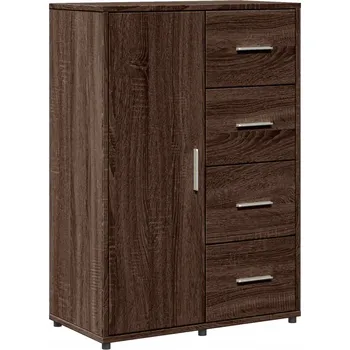 Komoda Skříňka Hnědý Dub 60x31x84cm Materiál: Dřevotříska