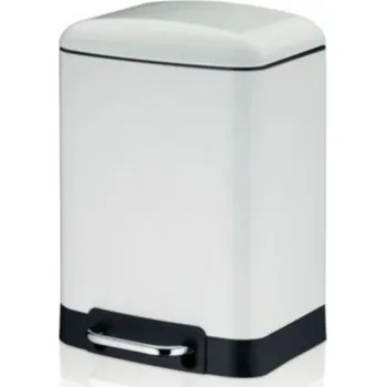 Odpadkový koš Koupelnový koš nerezová ocel Kela 6l bílý