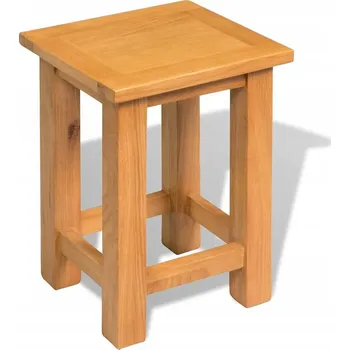 Konferenční stolek Odkládací stolek z masivního dubového dřeva, hnědý, 27x24x37 cm.