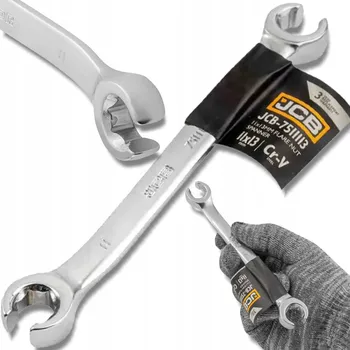 Klíč JCB Otevřený očkový klíč 11x13 mm, oboustranný, Cr-V, 6hranný