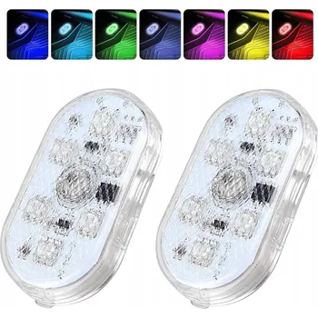 Lampička LED RGB lampička do auta dekorativní magnet dotyková bezdrátová