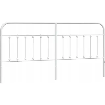 VidaXL Kovové čelo, bílé, 193 cm