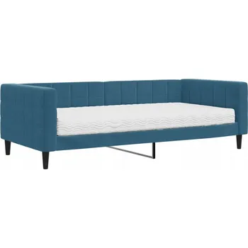 Pohovka Modrá rozkládací pohovka s funkcí spaní 223 x 100 x 68 cm, samet