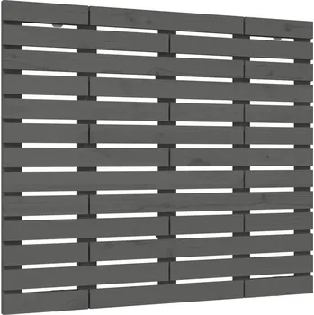 Nástěnné čelo postele šedé 81x3x91,5 cm masivní borové dřevo