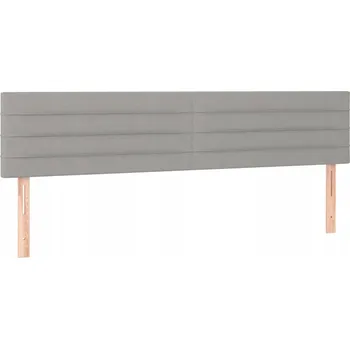 Čelo postele nastavitelné, světle šedé, 160 x 5 x 78/88 cm, látka
