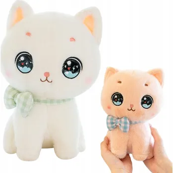 plyšák PLYŠOVÁ KOČKA S MAŠLÍ PLYŠOVÁ HRAČKA MEDVÍDEK 24 CM PLYŠOVÝ MAZLÍČEK PŘÍTULNÍČEK RŮZNÉ BARVY