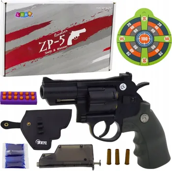 REVOLVER ZP-5 NA PĚNOVÉ NÁBOJE A GELOVÉ KULIČKY S TERČEM A POUZDREM