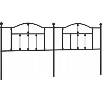 Petrashop Kovové čelo postele černé 200 cm Černý353477