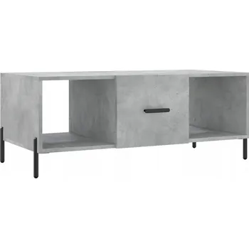 Konferenční stolek Konferenční stolek s železnýma nohama, šedá betonu, 102x50x40 cm