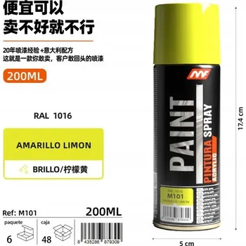 Barva ve spreji Barva ve spreji citronová 200 Ml, 6 Ks