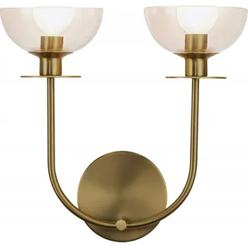 Nástěnné svítidlo Dvojitá nástěnná lampa do kuchyně Sylvia ALM-SYLVIA-2WB-BG-CL zlatá