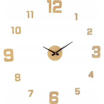 Hodiny 3D HODINY NA ZEĎ, PLAST HNĚDÉ, 31X10CM, NA BATERIE