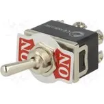 Přepínač páčkový Polohy 2 DPDT ON-ON 10A/250VAC -55÷65°C
